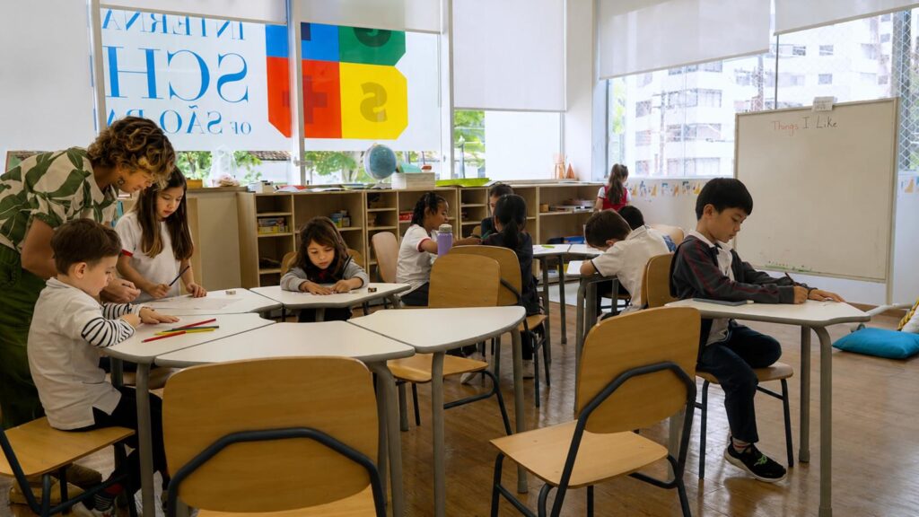 Sala de aula da escola bilíngue GIS São Paulo